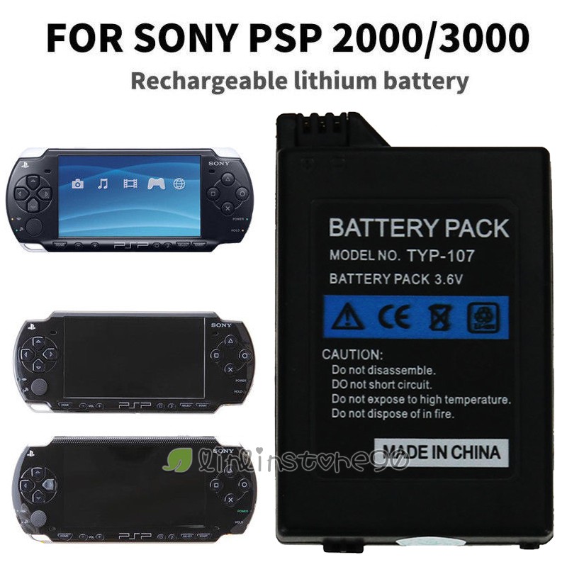 1~2Pcs 3600mAh Rechargeable Battery for Game PSP Slim 2000/2001/3000/3001/3003
