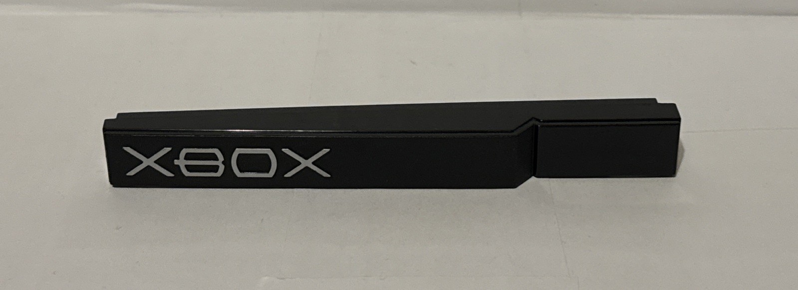 OEM Xbox OG DVD Drive Disc Tray Bezel Black Logo Plate Cover w/ Clip Damage Read