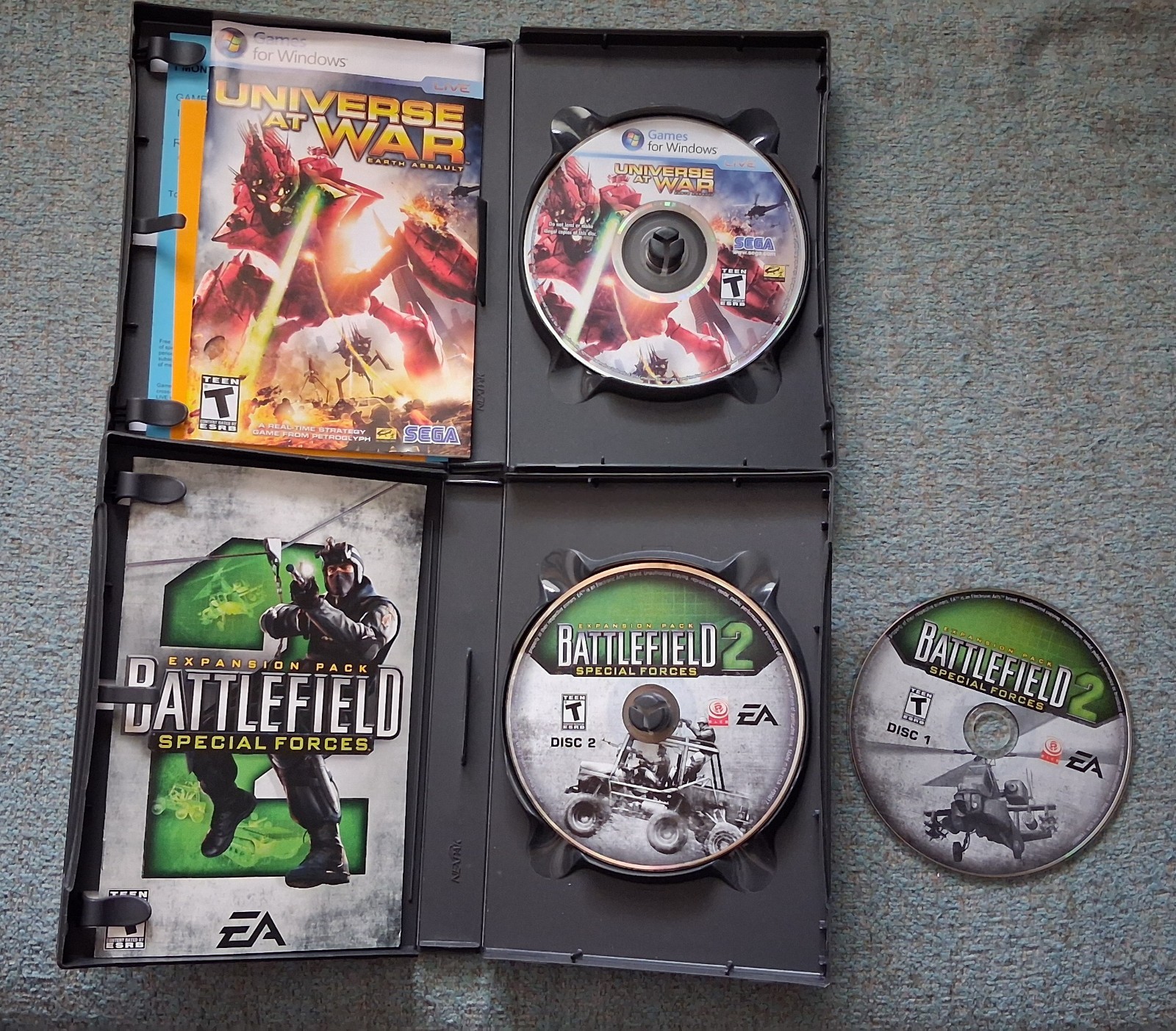 PC Game Lot Big Box 2000s Classic Borderlands Battlefield SpellForce 2 Collector