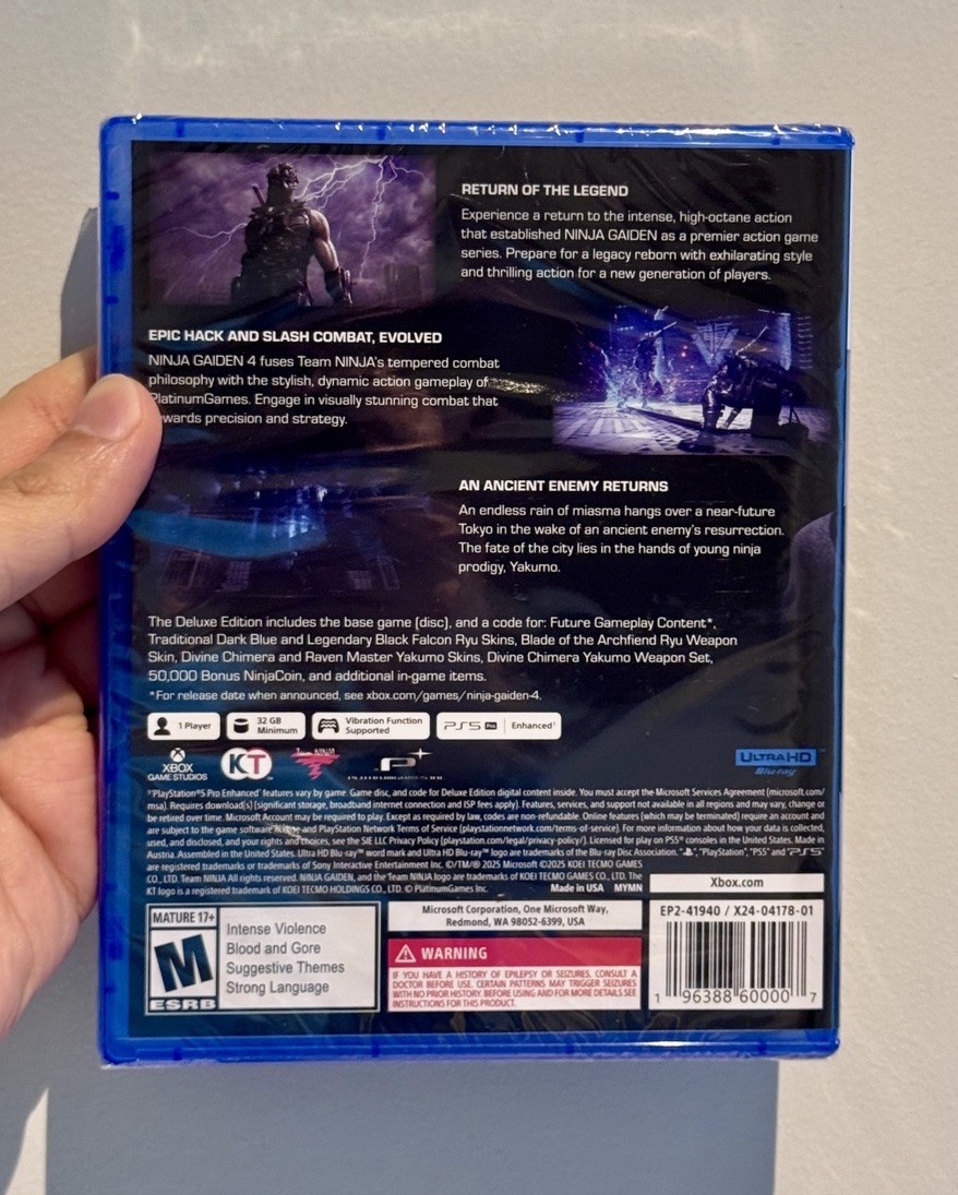 Ninja Gaiden 4 Deluxe Edition (PS5 / Playstation 5) BRAND NEW Sealed