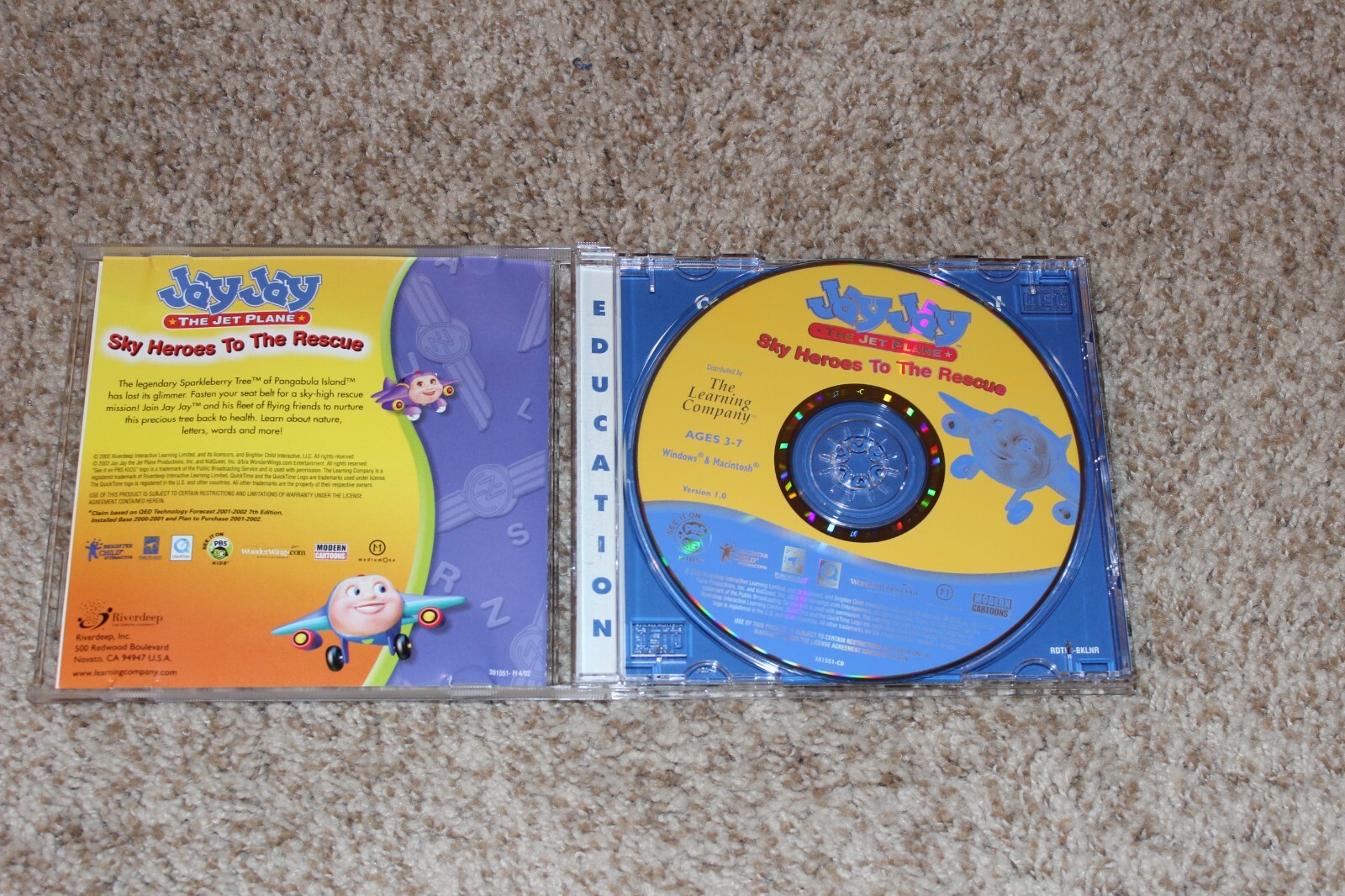 Jay Jay The Jet Plane Sky Heroes To The Rescue PC CD Rom 2002 Nice