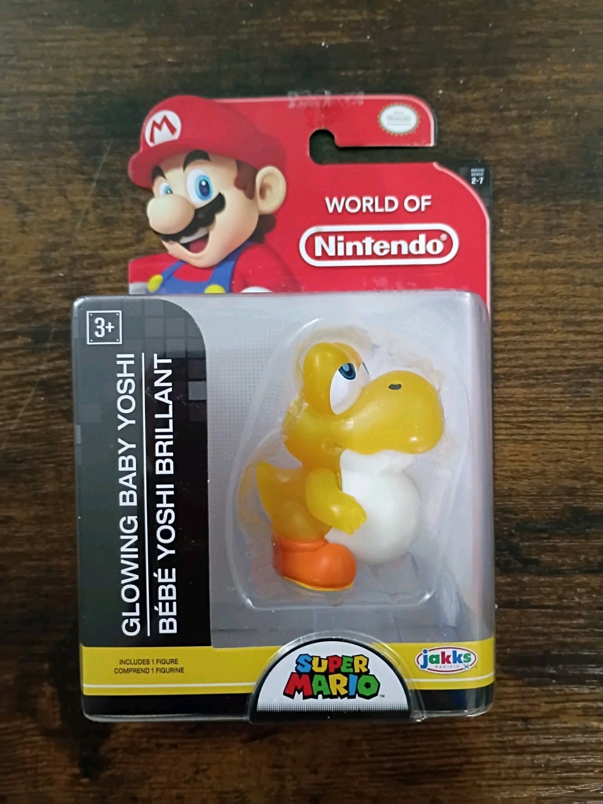 17-PK GLOWING BABY YOSHI 2.5″ Super Mario Nintendo Jakks Blue Orange Red Pink