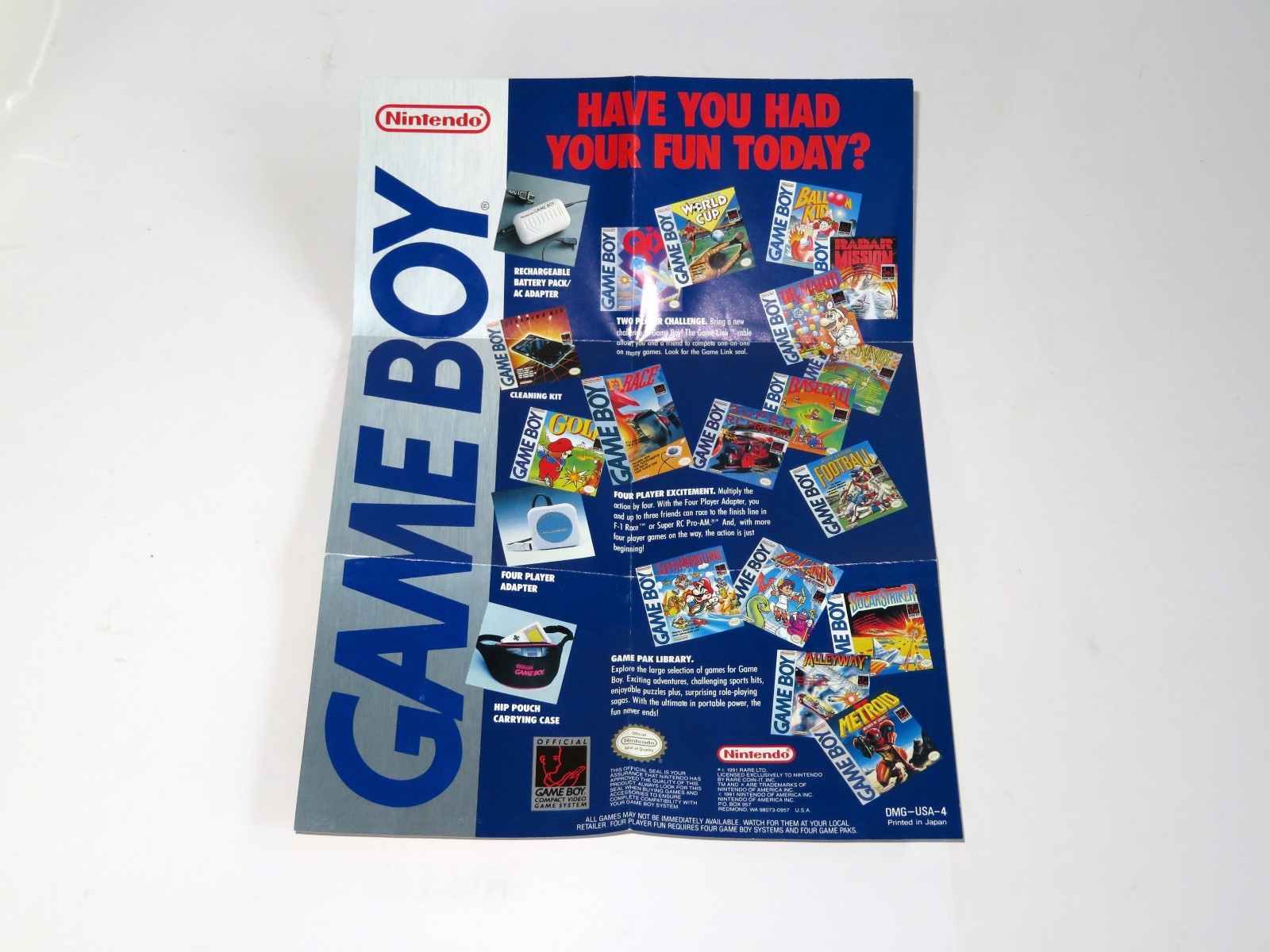 Metroid II 2 Return of Samus Gameboy Game Boy Nintendo Power Poster Insert !