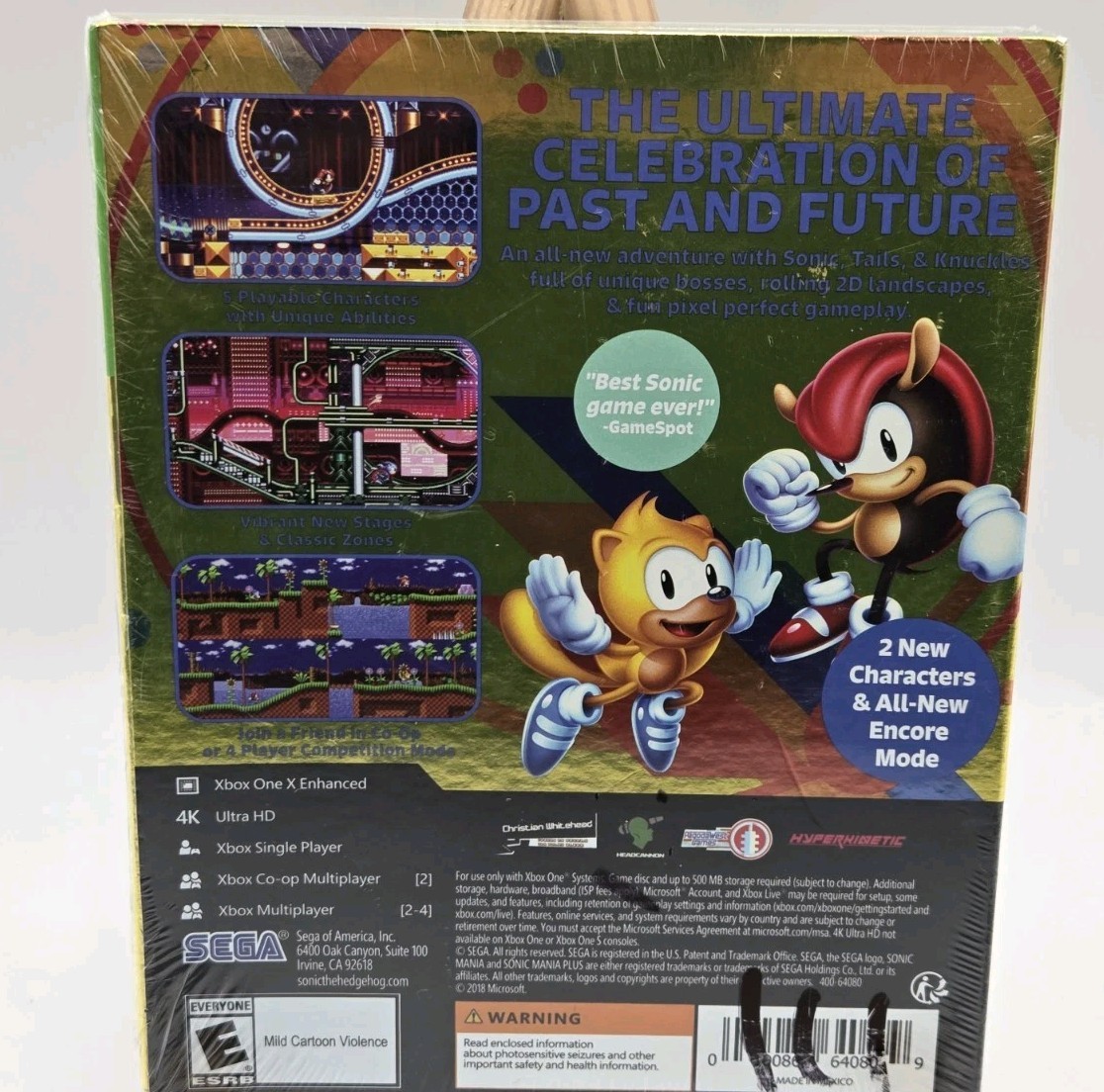 SEALED Sonic Mania Plus (Xbox One, 2018) Brand New w/ Art Book