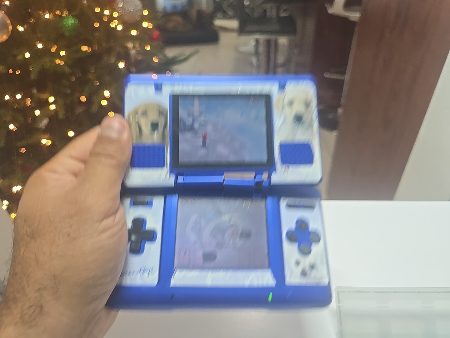 Nintendo NTR001 Nintendo DS Blue Console With 10 Games Tested And Working AS IS