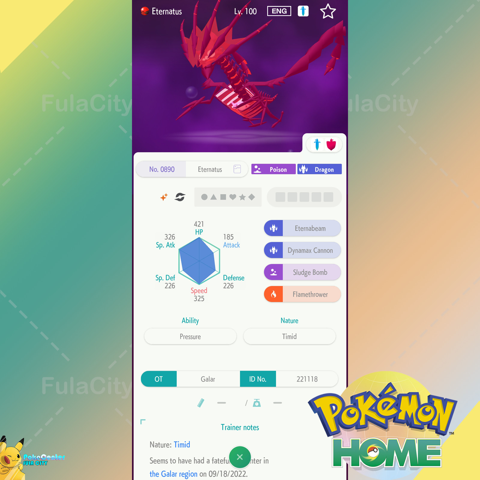 ✨ Shiny Eternatus 🟢Event GameStop 🟡 Pokemon HOME Trade🟢