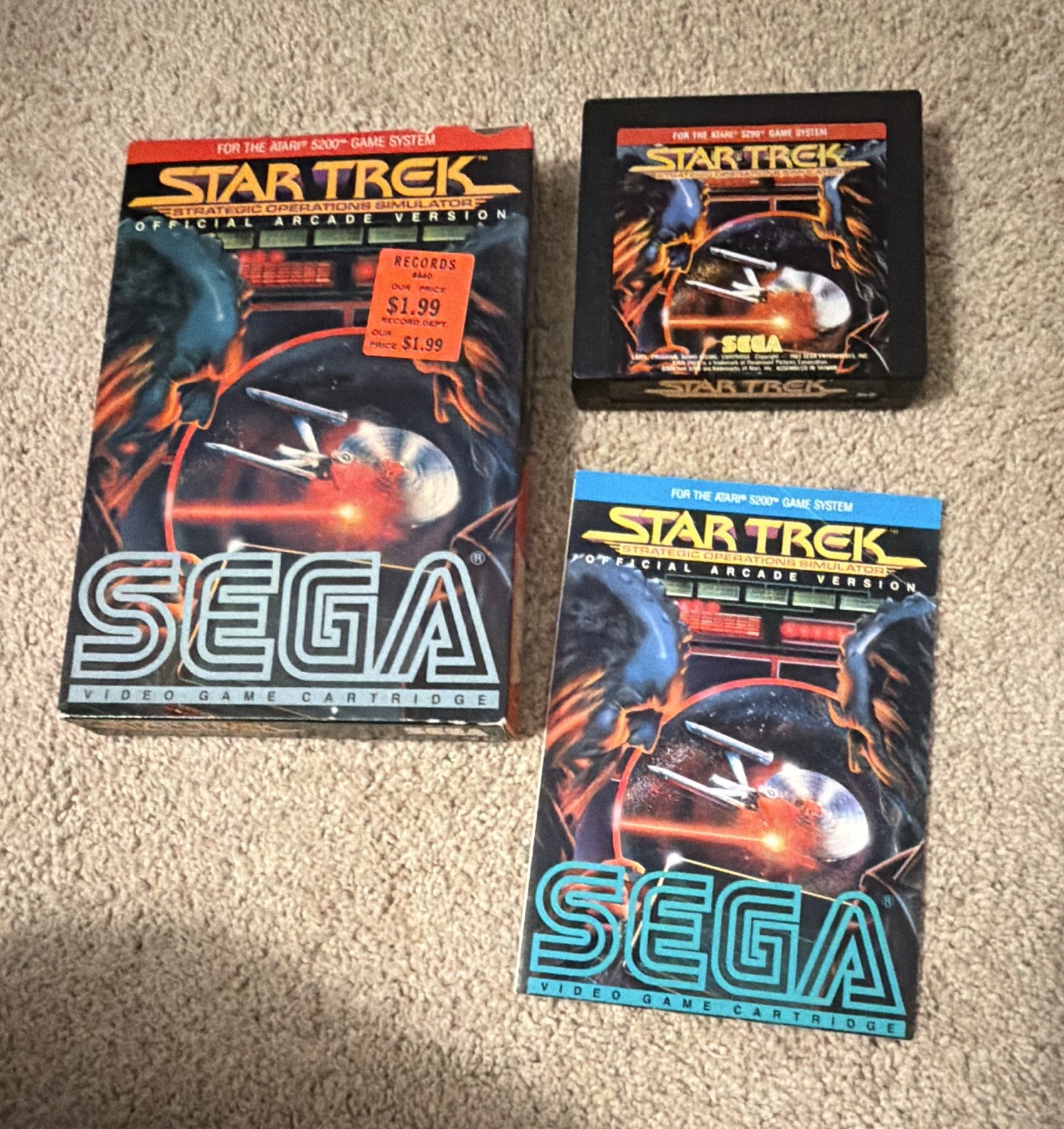 SEGA Star Trek Strategic Operations Simulator Atari 5200 w/ Manual