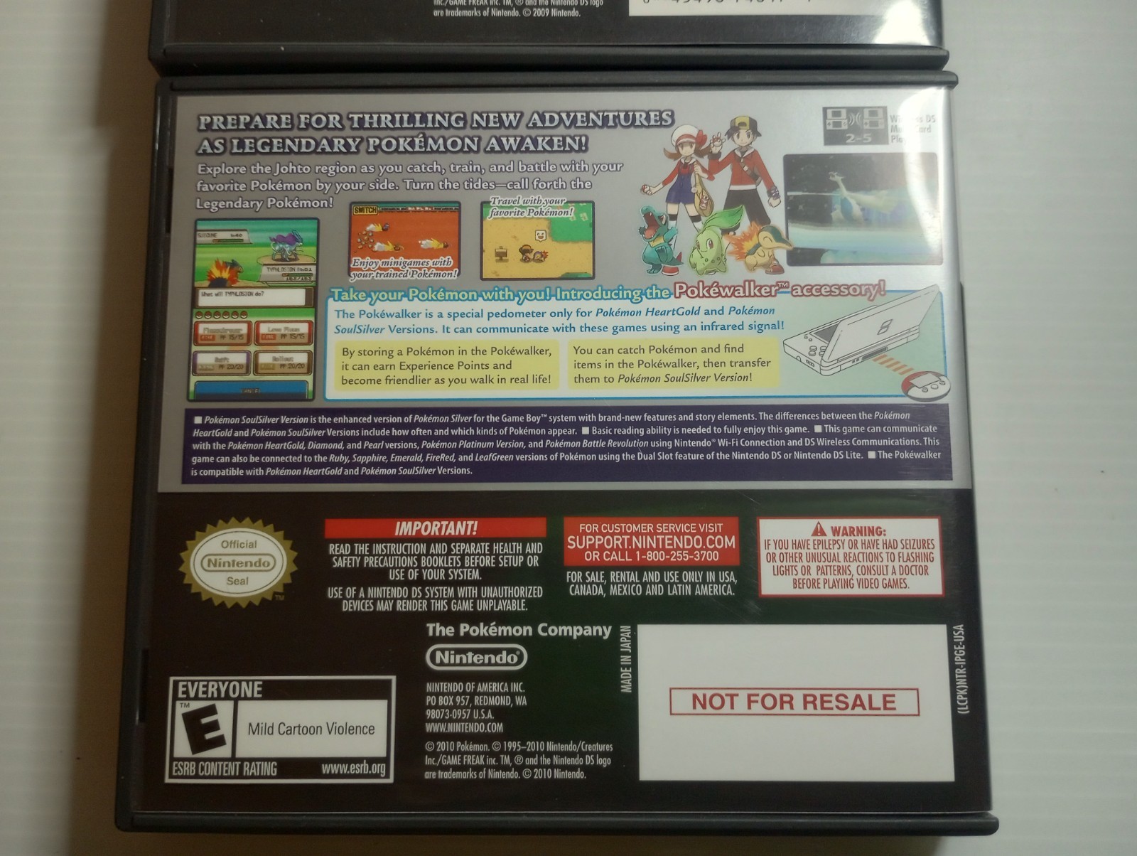 Nintendo DS Pokemon Platinum SoulSilver HeartGold Complete Game Case Manual +