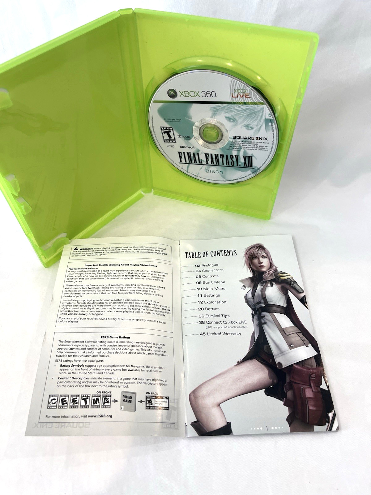 Final Fantasy XIII & XIII-2 Xbox 360 CIB w/Manuals & Discs Works