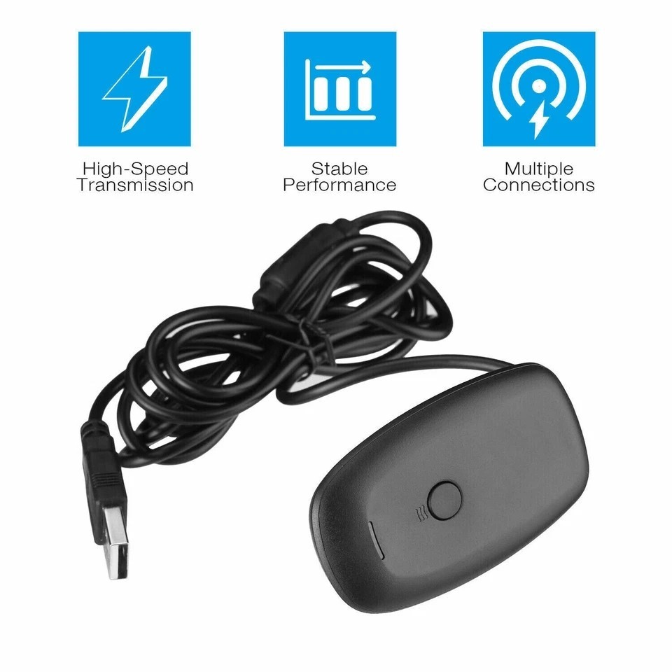 For Microsoft Xbox 360 Wireless Controller USB Game Receiver Adapter PC Windows