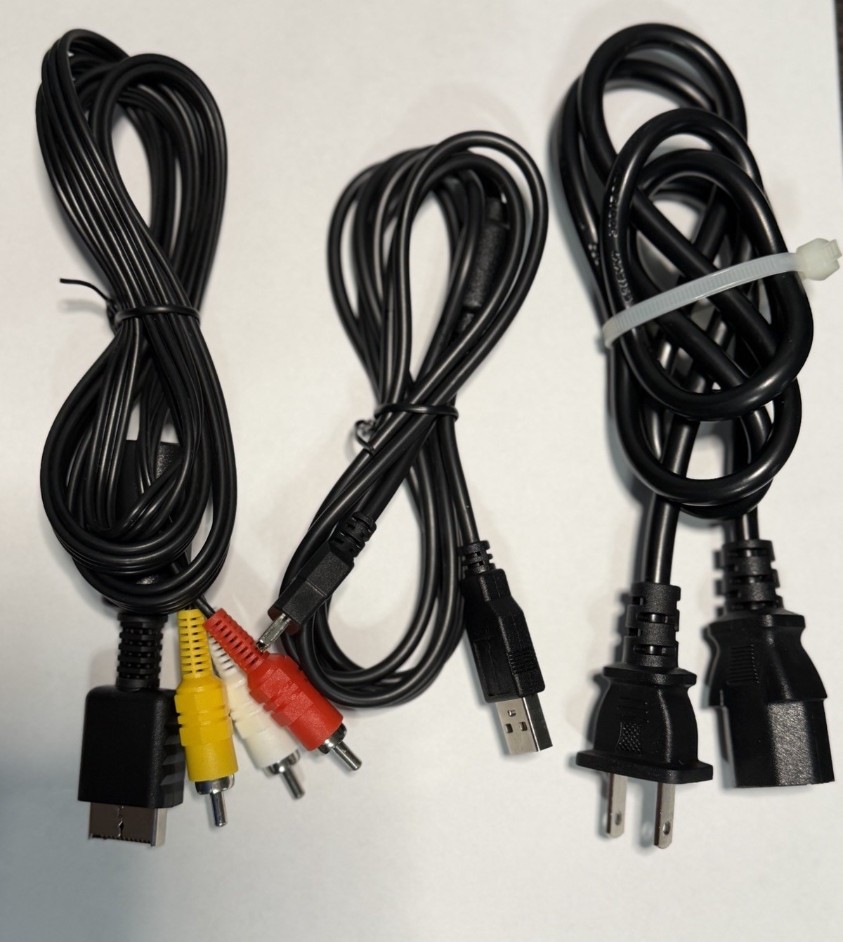 Sony PlayStation 3 PS3 Fat Bundle Power Cord , AV Cord , Controller Charger