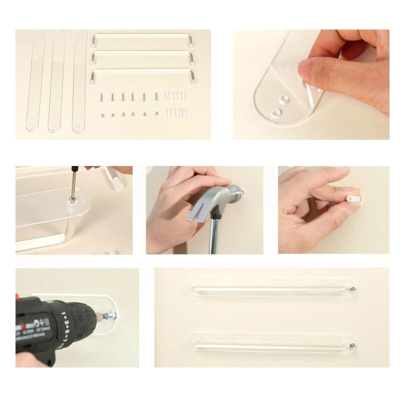 Desktop Headband Display Stand Clear Acrylic Holder Shelf for Easy Organization
