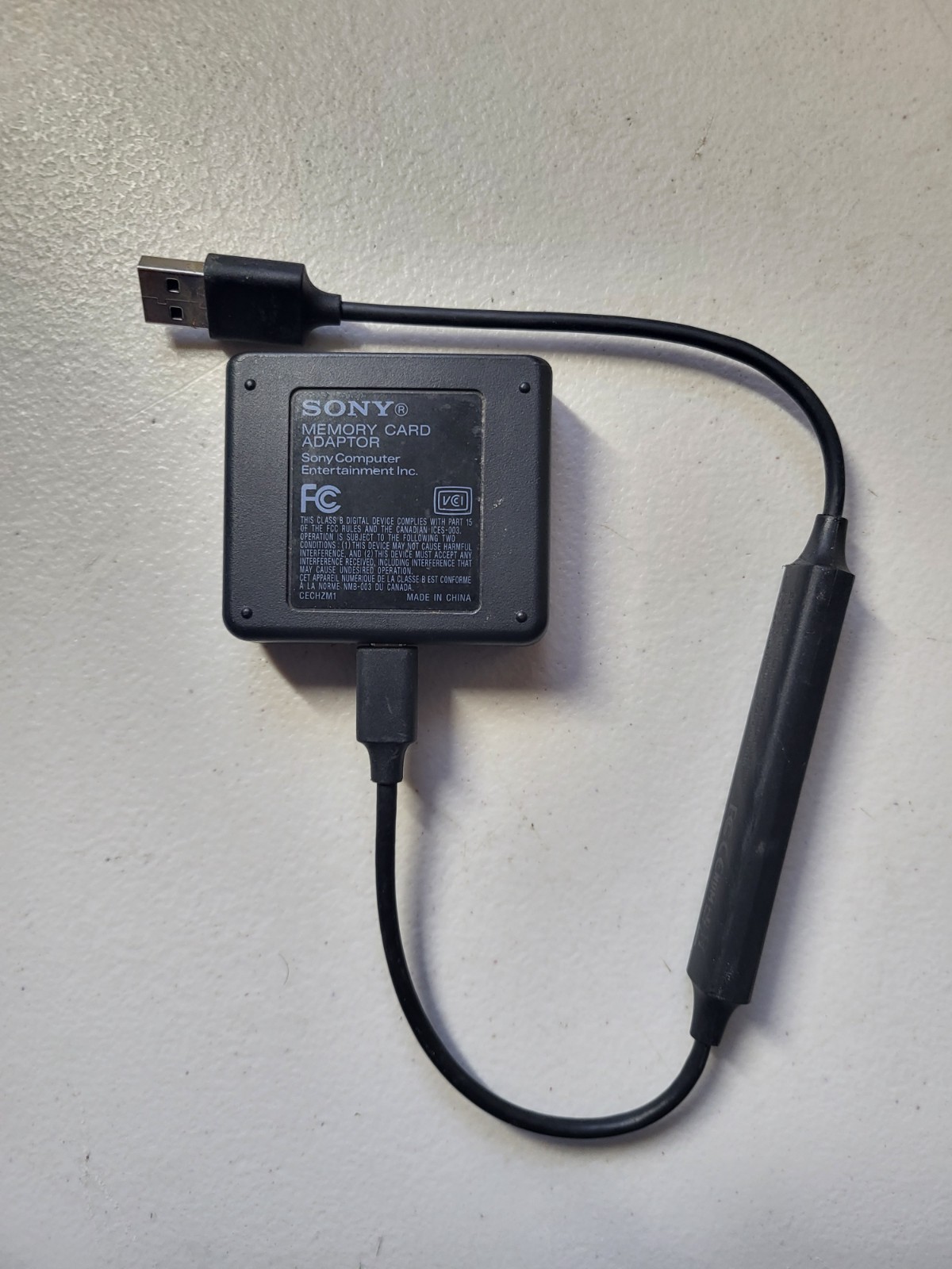 OEM 1st Party PLAYSTATION 3 Memory Card Adapter w/ USB CABLE Sony CECHZM1 ps3