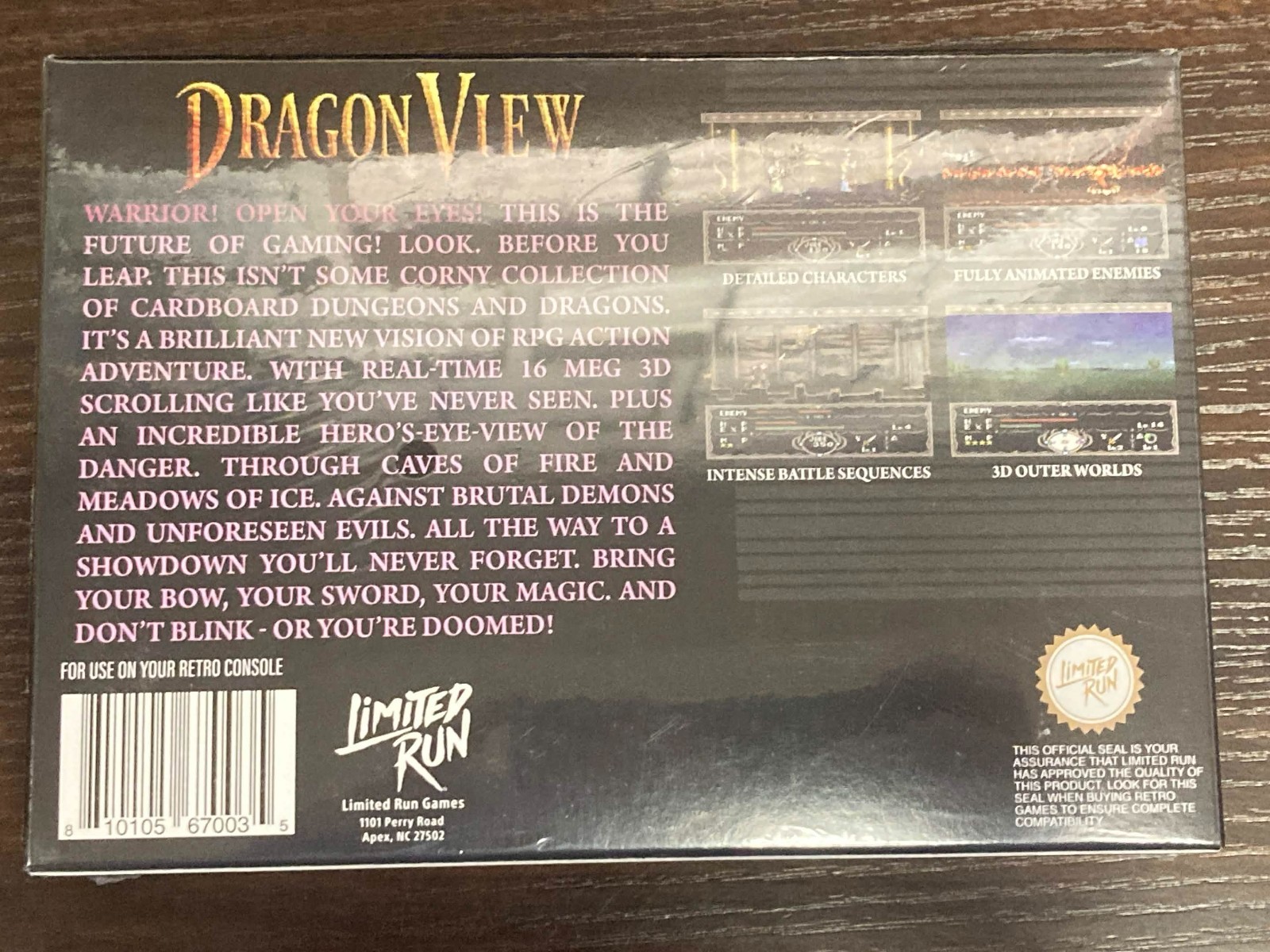 Dragon View – Super Nintendo SNES Limited Run Version New Sealed Mint
