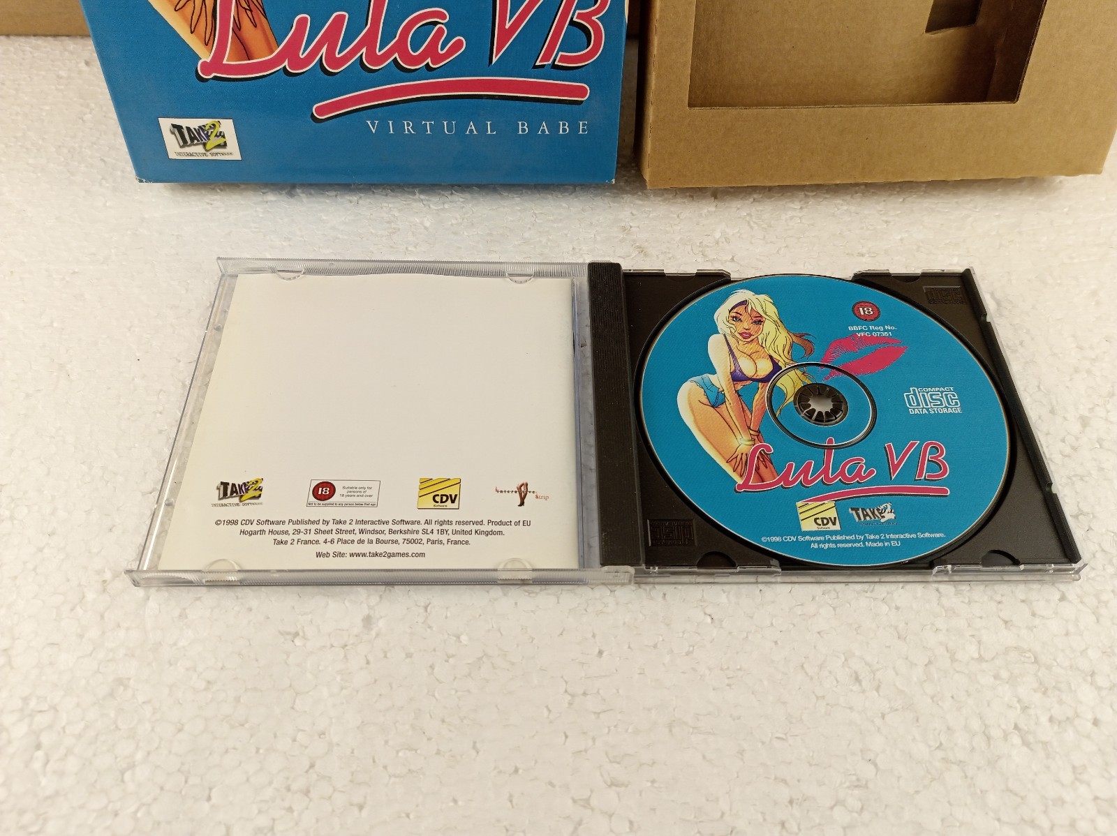 Lula VB Virtual Babe PC CD-ROM Take 2 Interactive Big Box Retro Game NEW NOS