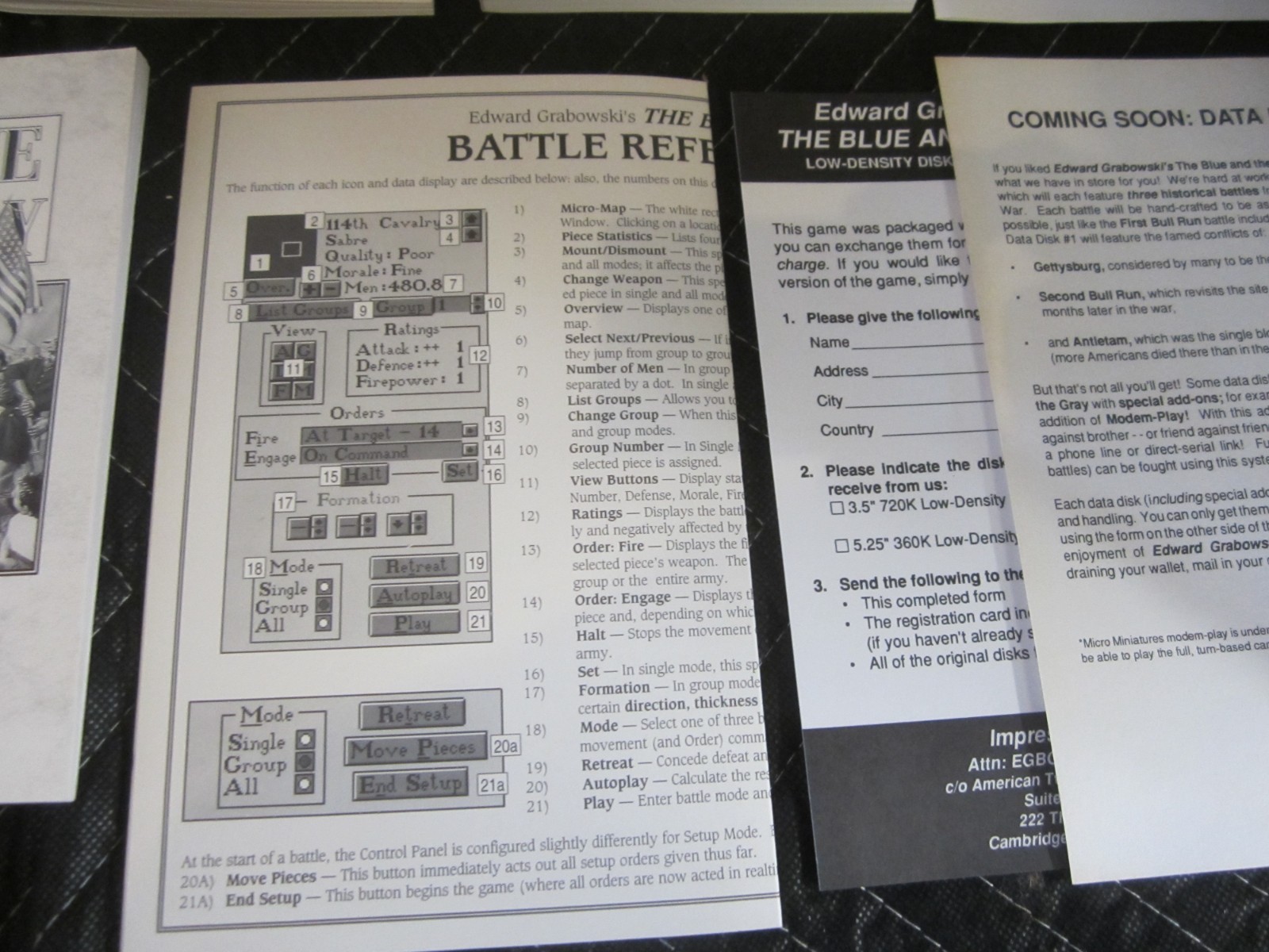 Edward Grabowski’s The Blue and The Gray Civil War PC Game Impressions 1993 3.5″