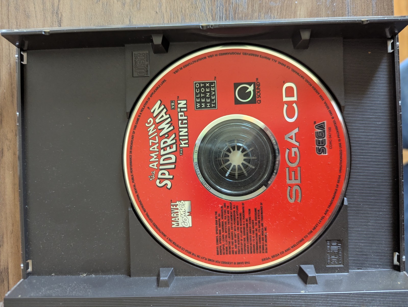 Amazing Spider-Man vs. The Kingpin (Sega CD, 1993) Manual + CD + Case .