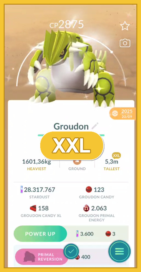 ✨ Shiny Groudon XXL (purify) ✨ Instant Deliver ✨ Pokemon Trade Go ✨