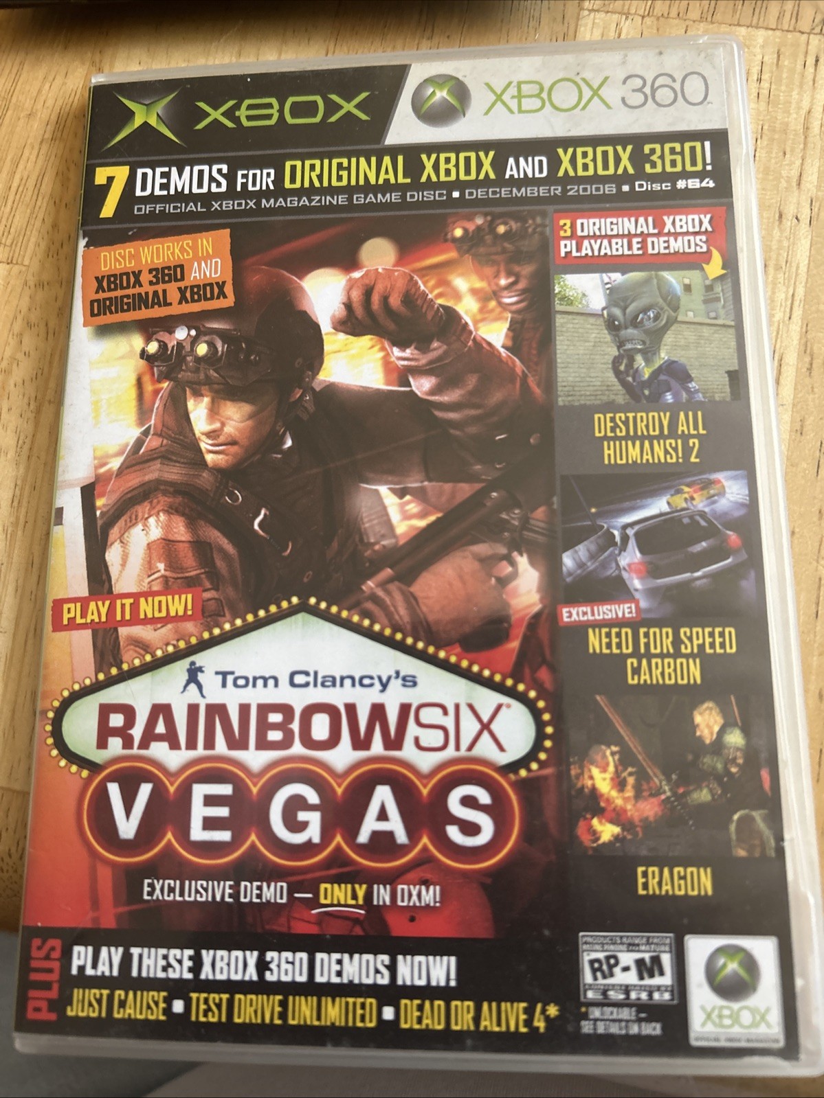 Official Xbox Magazine Xbox/Xbox 360 Demo Disc December 2006 #64 Rainbow Six