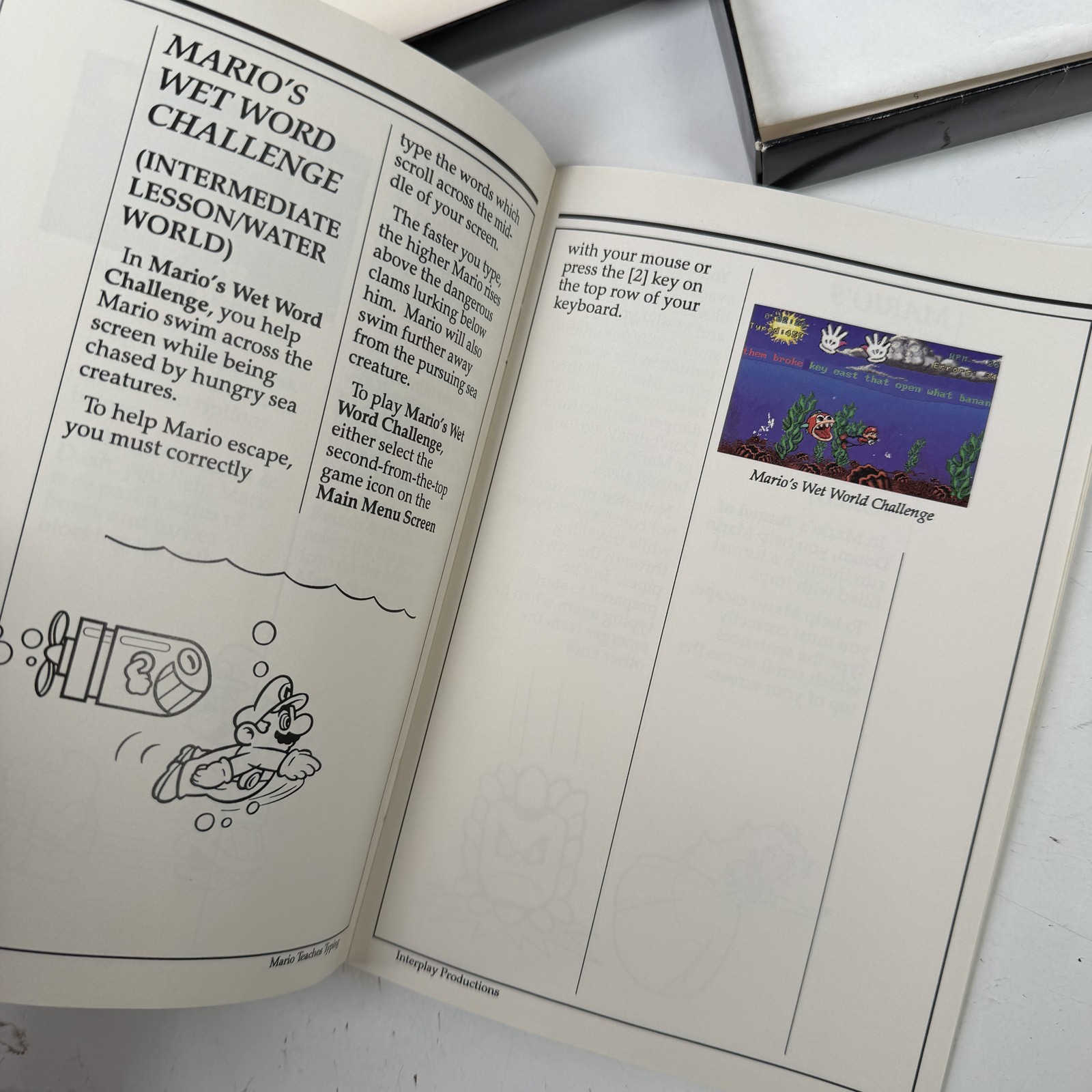 Mario Teaches Typing IBM PC Tandy DOS Floppy Disk Big Box Game Interplay 1992
