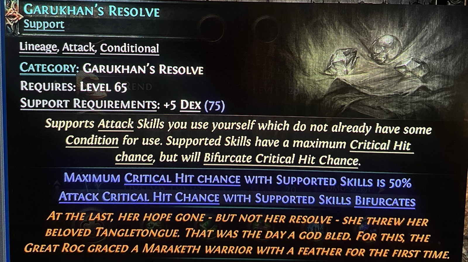 Path of Exile 2 Return of the Ancients League. Garukhans Resolve Support Gem!
