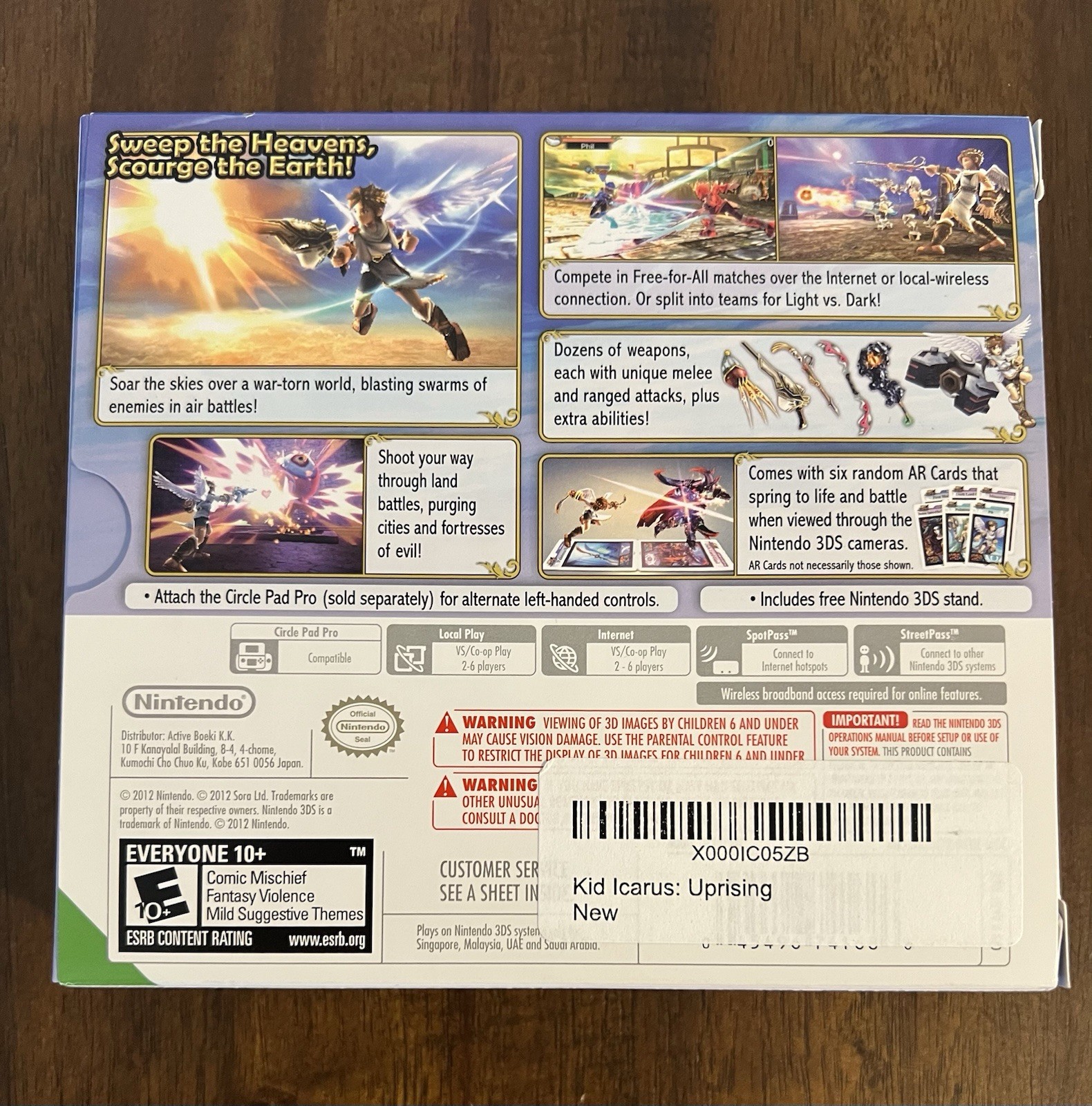Kid Icarus Uprising Nintendo 3DS NEW Stand Included In Box