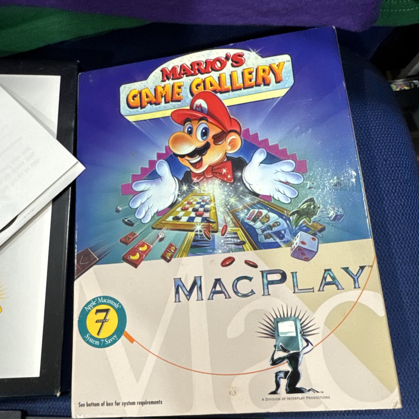 Mario’s Game Gallery Apple Macintosh Mac 1994 MacPlay Disks CIB Clean Big Box PC