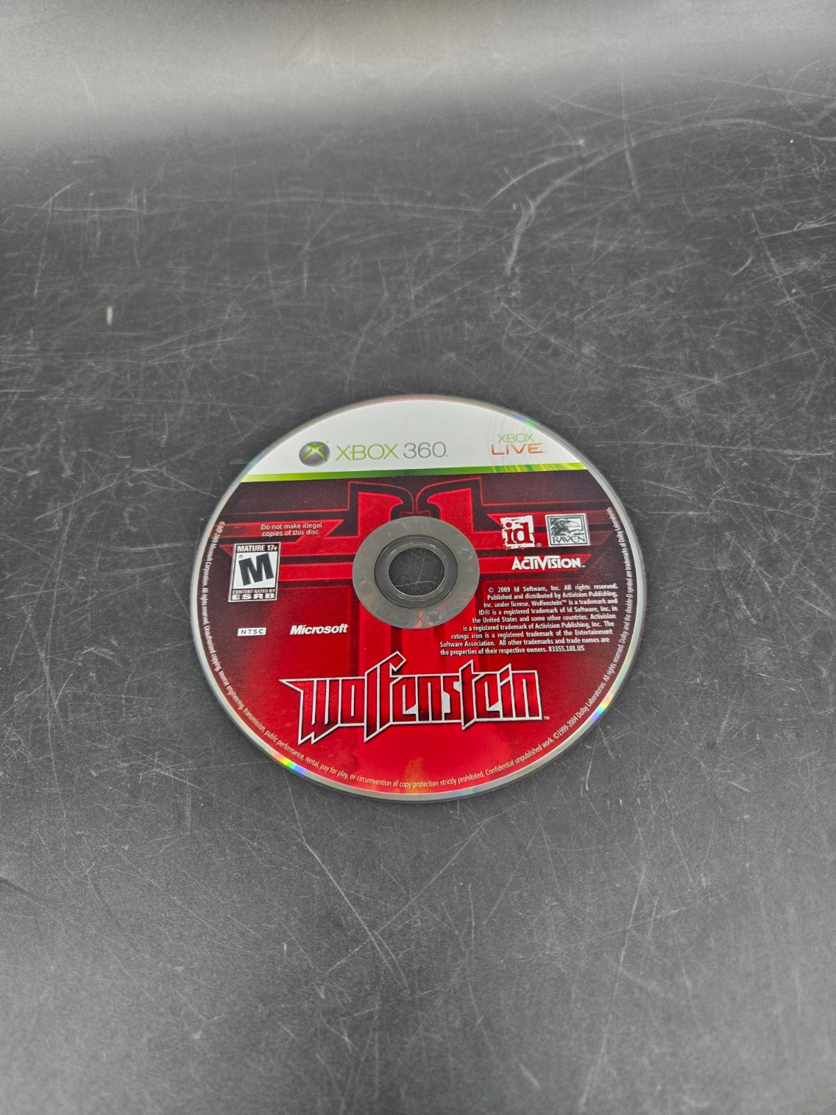 Wolfenstein (Xbox 360, 2009) Disc Only