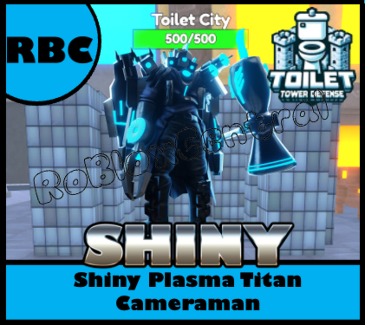 SHINY PLASMA TITAN CAMERAMAN – CHEAP TOILET TOWER DEFENSE – TTD UNIT