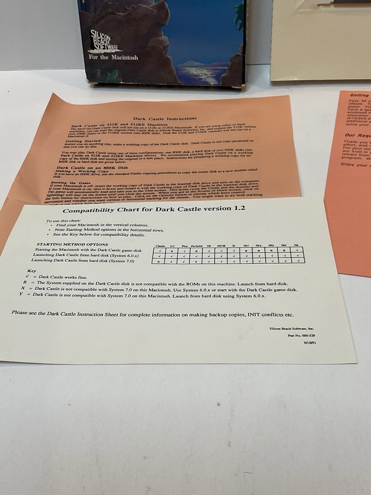 Vintage Macintosh 128k 512k Game Dark Castle – Silicon Beach Software