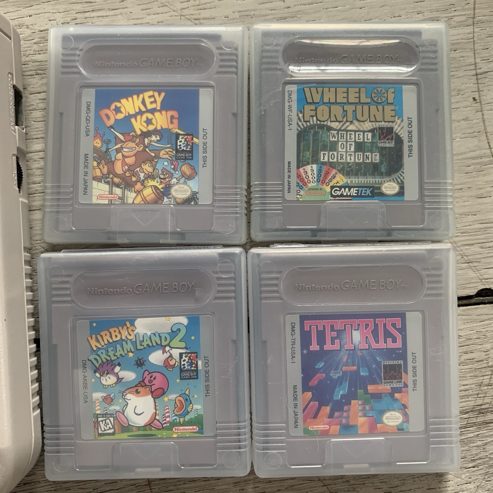 Original Gameboy Nintendo With Games Donkey Kong Kirby Dream Land Tetris Used