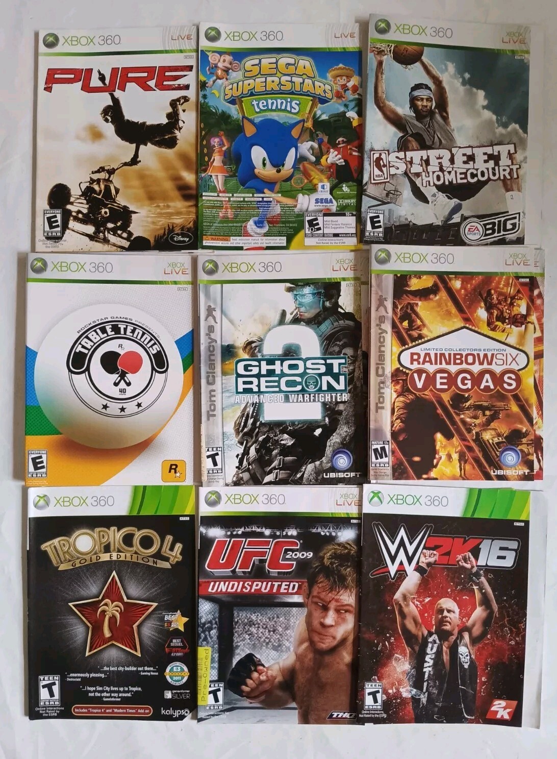 XBOX 360 Replacement Cover Art ONLY