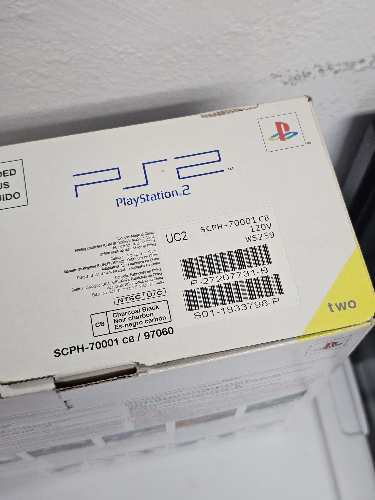 NEW Sony PS2 Playstation 2 Console Slim Black SCPH-70001 Broken Seal READ DESCRI