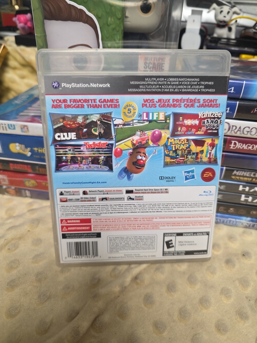 Hasbro Family Game Night 3 Sony PlayStation 3 PS3 Complete Clue Life Mouse Trap
