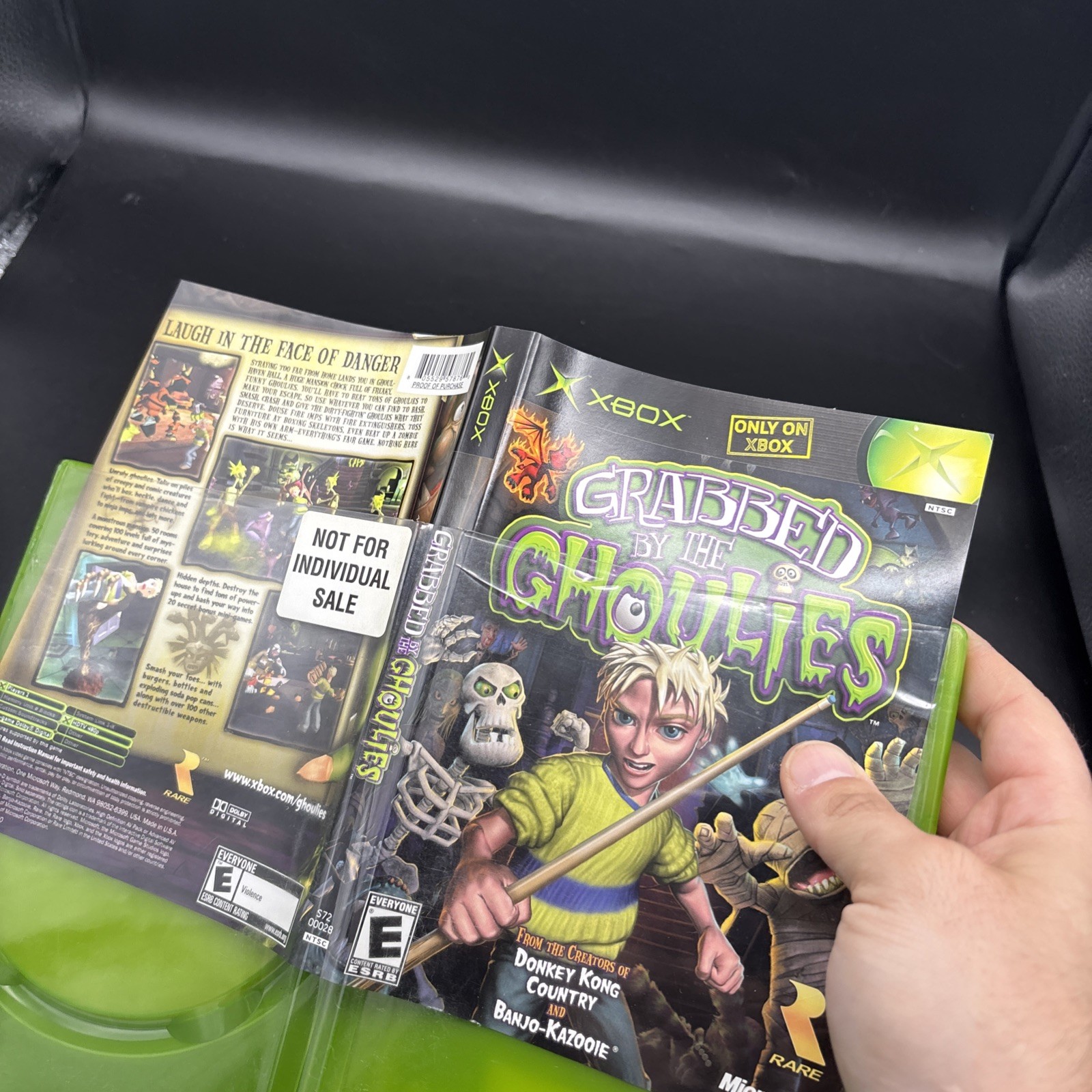 Grabbed by the Ghoulies (Microsoft Xbox, 2003) W/ Manual / Tested & Working