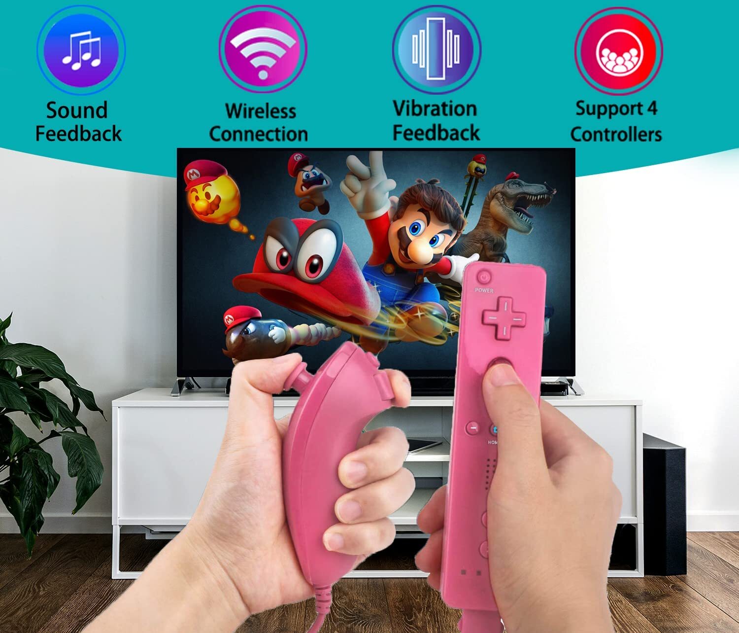 Wii Motion Plus Remote Controller Nunchuck Nintendo Wii &Wii U Silicone Strap-US