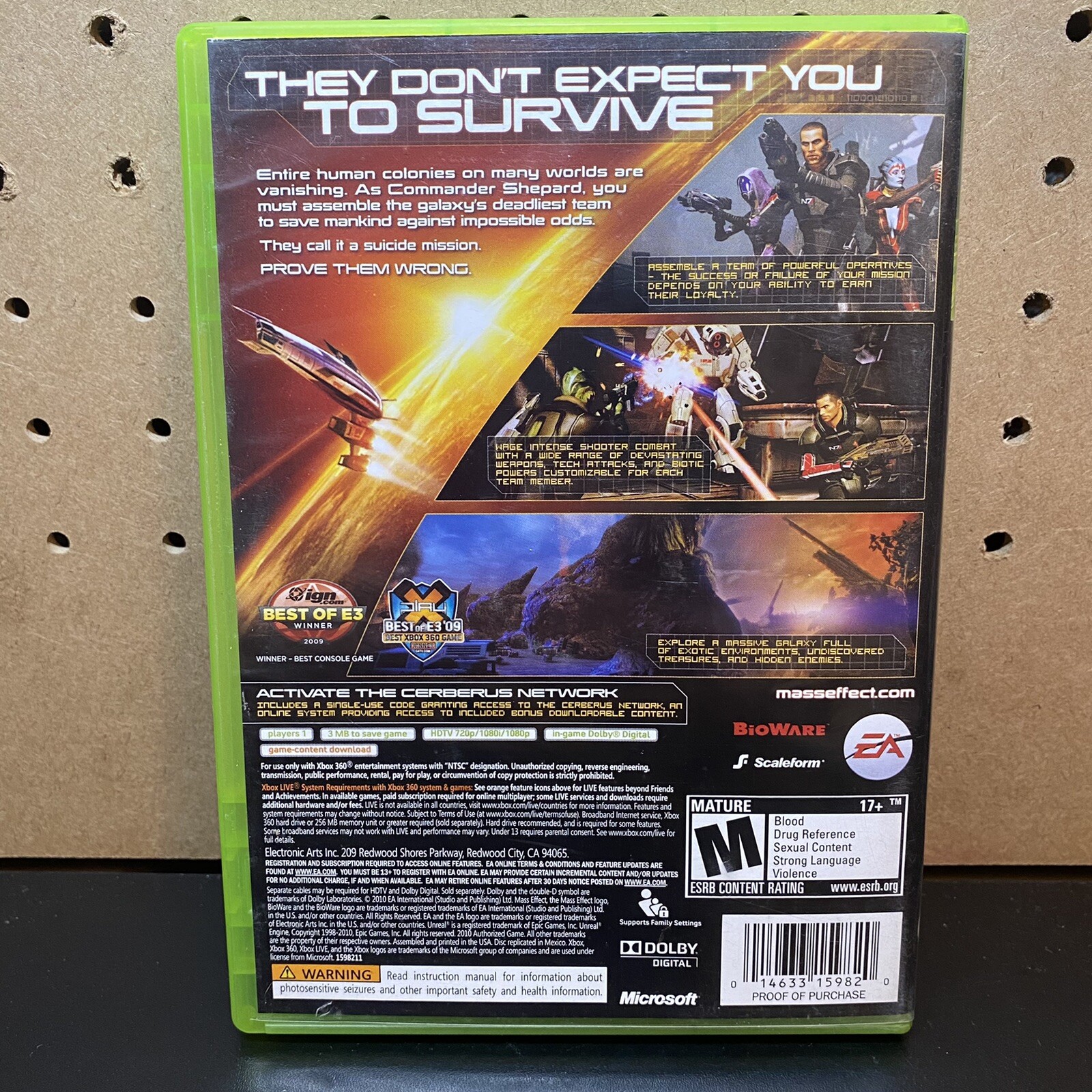 Mass Effect 2 (Microsoft Xbox 360, 2010) Complete & Tested (2 Discs)