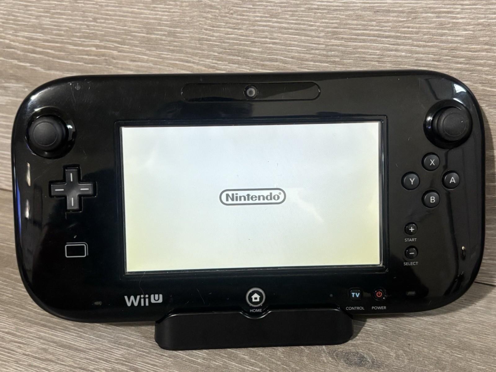 Nintendo Wii U WUP-010 US GamePad Black + Charging Cradle Dock ONLY – NO CHARGER