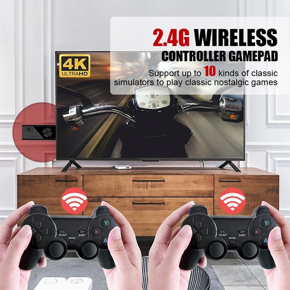 X2 Game Stick Retro Game Console 4K HD Wireless Controller 64G 20000 Games AAM