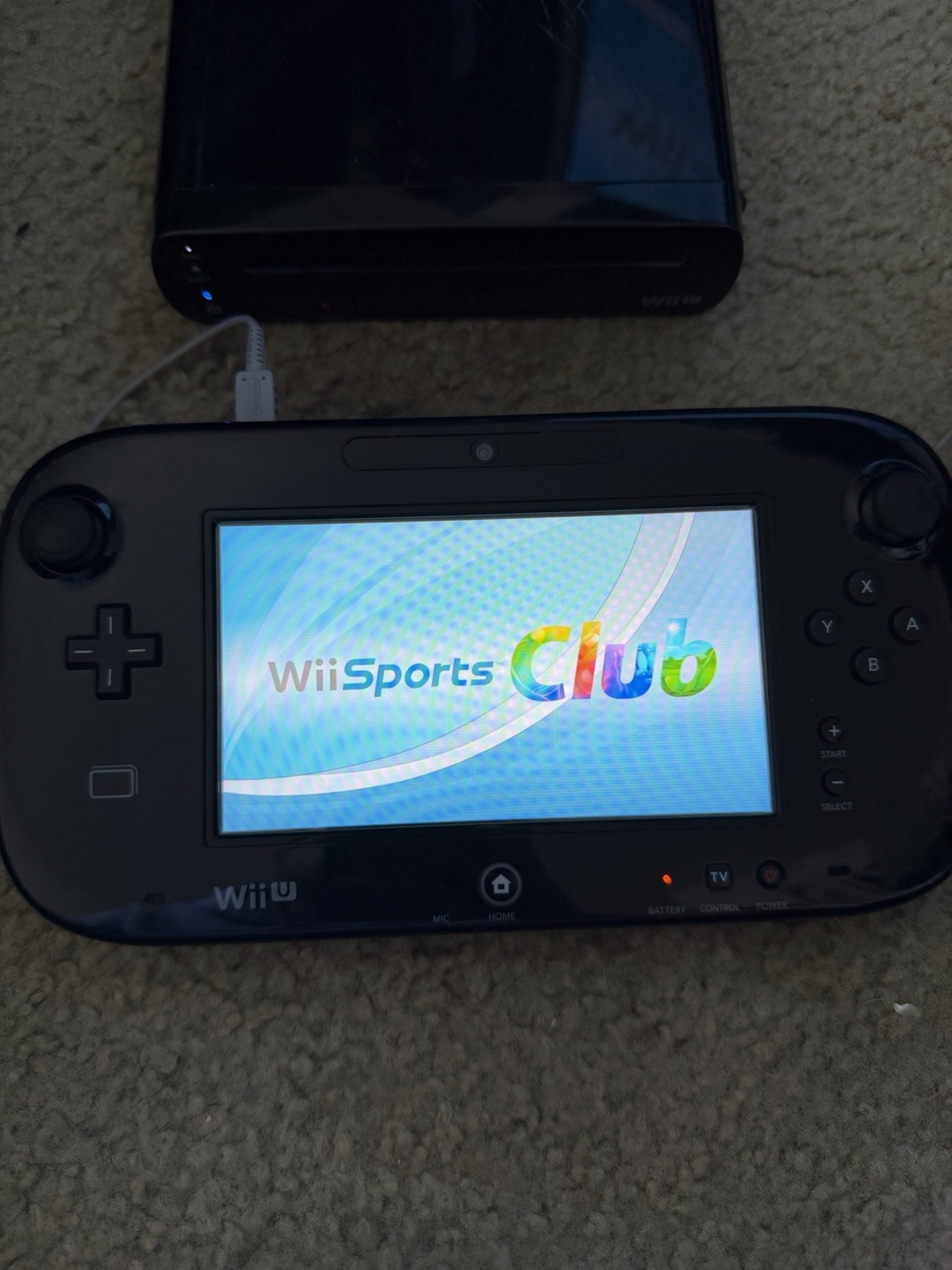Nintendo Wii U 32GB Black Console w/ GamePad – Wii Sports Club Digital Bundle