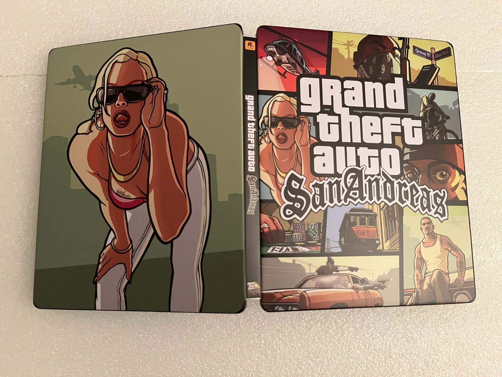 Grand Theft Auto San Andreas CUSTOM G2 Steelbook Case PS3/XBOX (NO GAME)