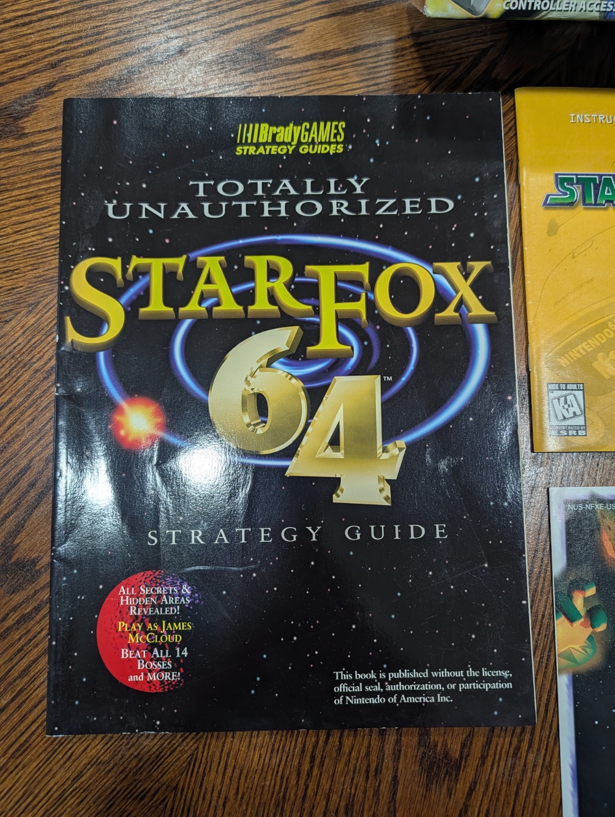Nintendo Star Fox 64 (1997) with Box + Instruction Booklet + Strategy Guide READ