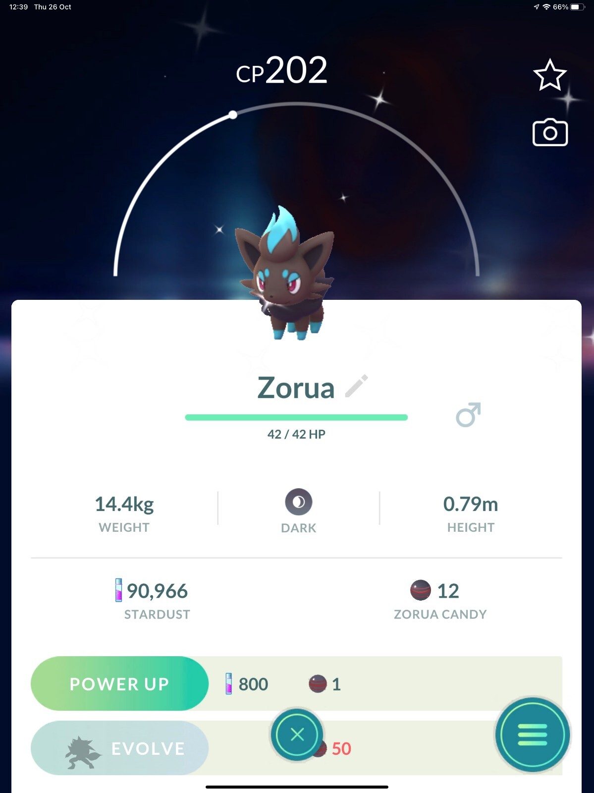 Shiny Zorua – Trade 20kStardust – Read Description
