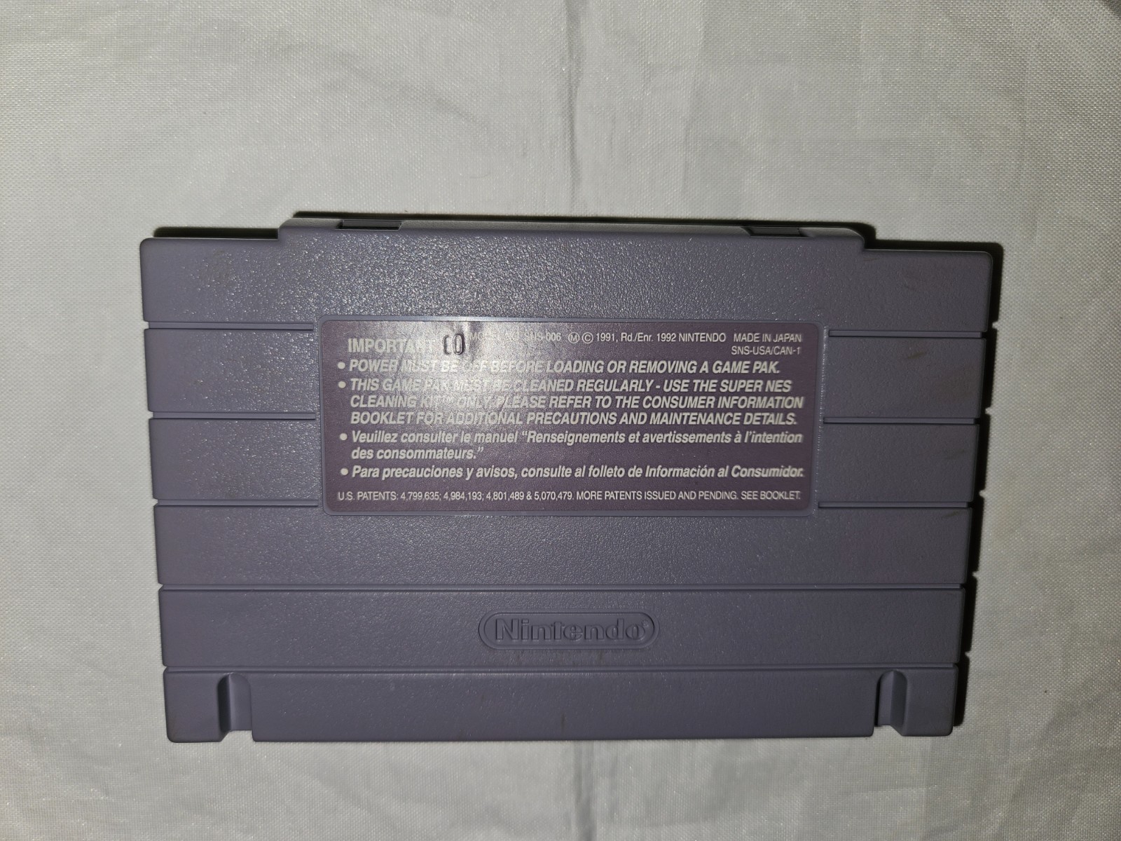 Rex Ronan Experimental Surgeon Cartridge Only Authentic SNES Super Nintendo 1993