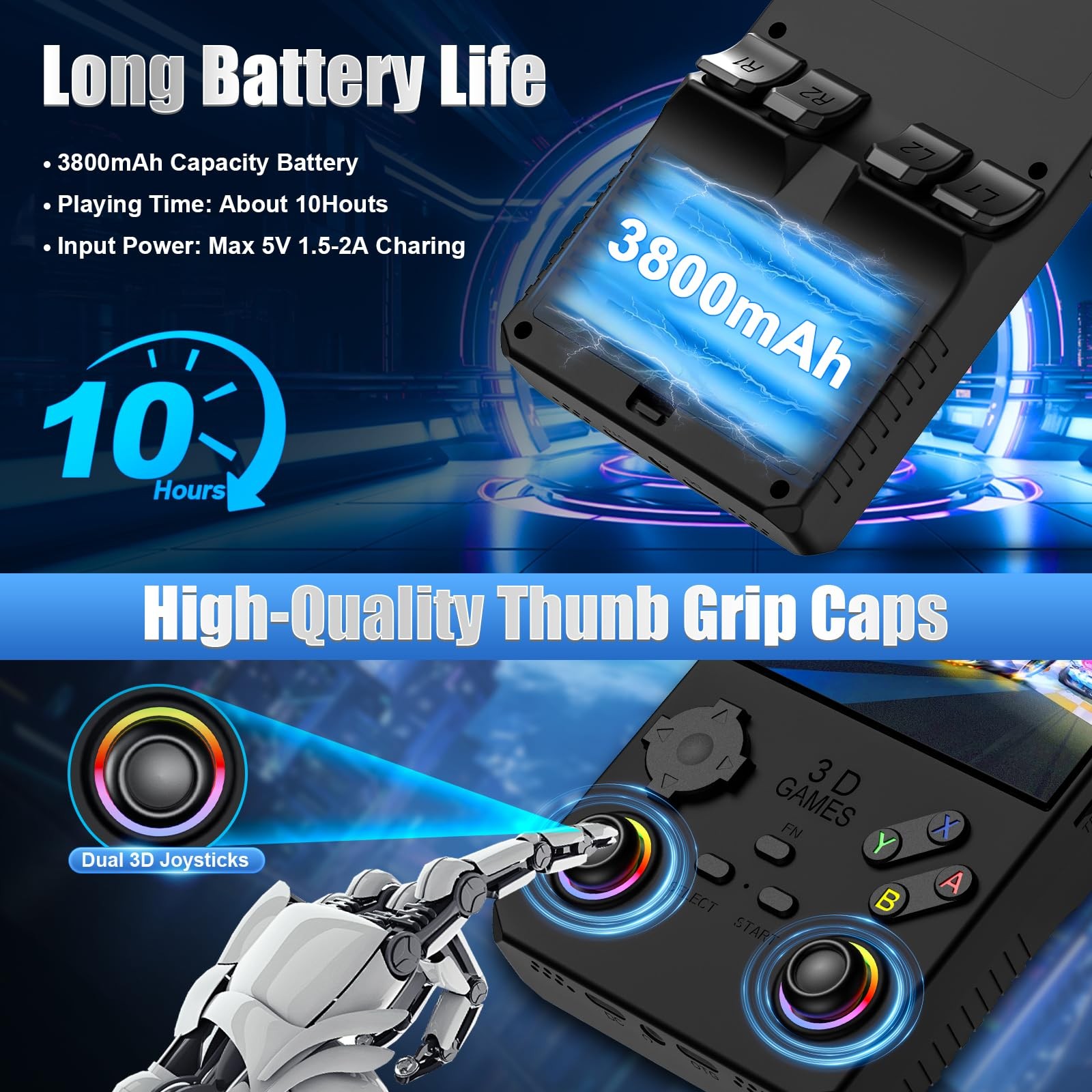 2026 V40MAX Upgraded Retro Handheld Game Console, Built in 40,000+Classic Gam…