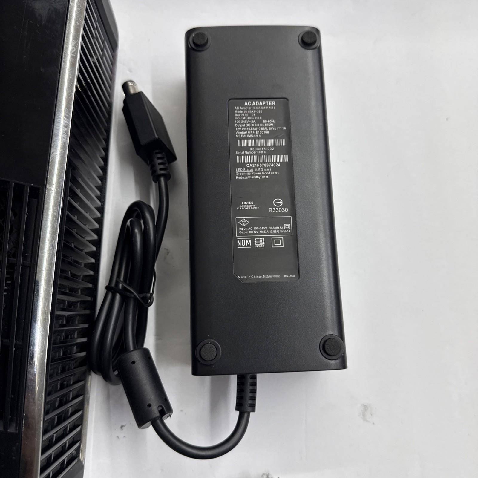 Xbox 360 – Microsoft S 250GB Glossy Black Console Complete Tested Working #2946