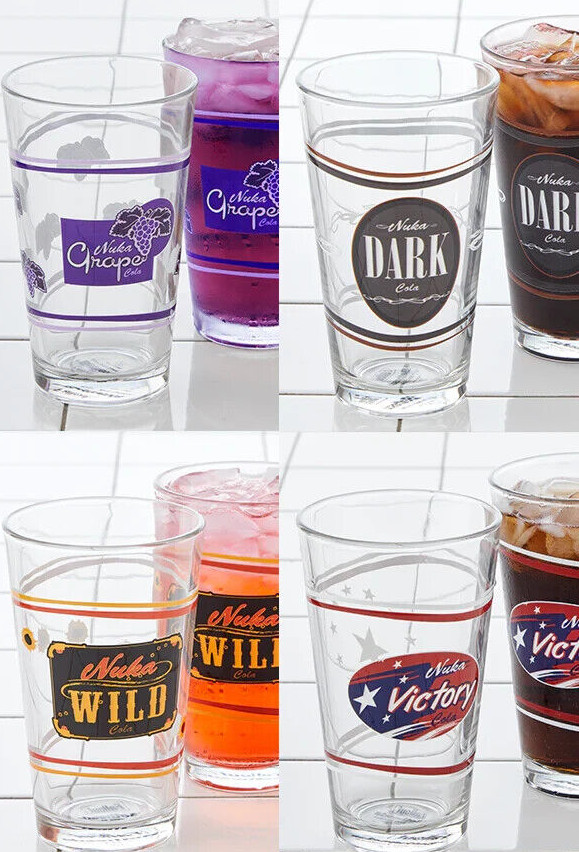 Fallout Nuka Cola Pub Glass Set of 4 (Series 2) – Wild – Dark – Grape – Victory