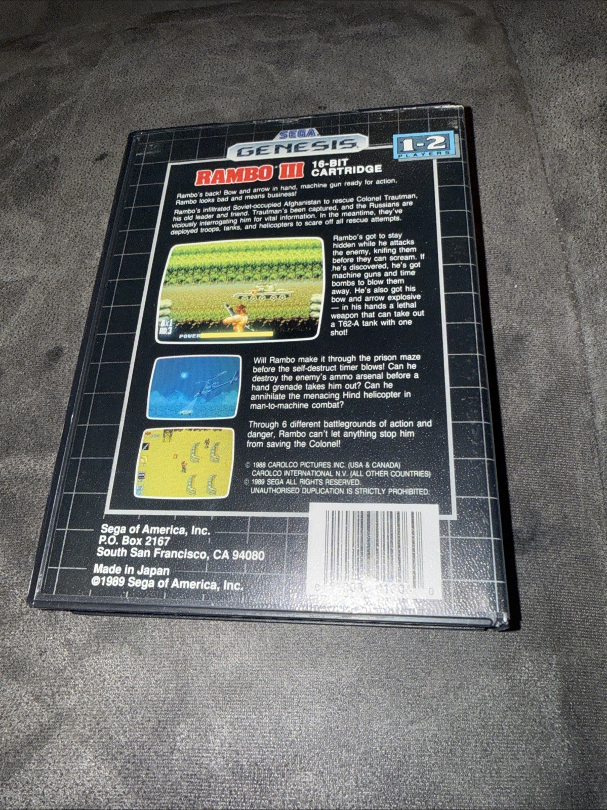 Rambo III (Sega Genesis Game Complete Manual Tested !