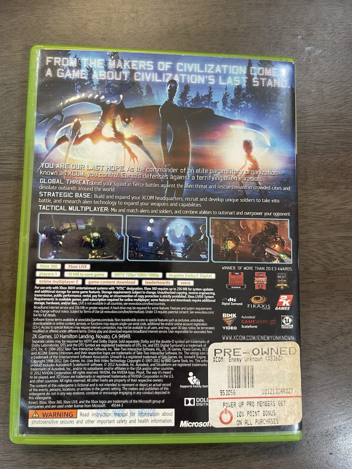 Xcom Enemy Unknown – Microsoft Xbox 360
