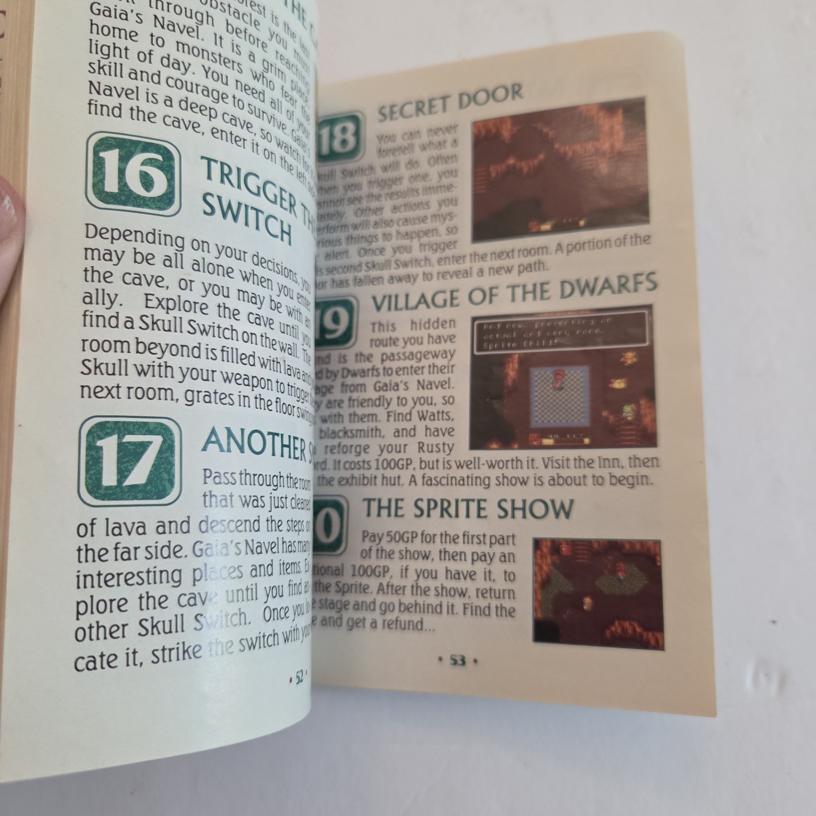 Secret of Mana SNES Super Nintendo, Instruction Manual Book Only